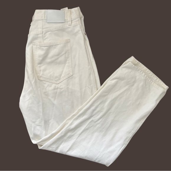 DENIM FORUM ARITZIA The 90s Joni High Rise Loose 29L altered US 31 white jeans - Picture 5 of 11